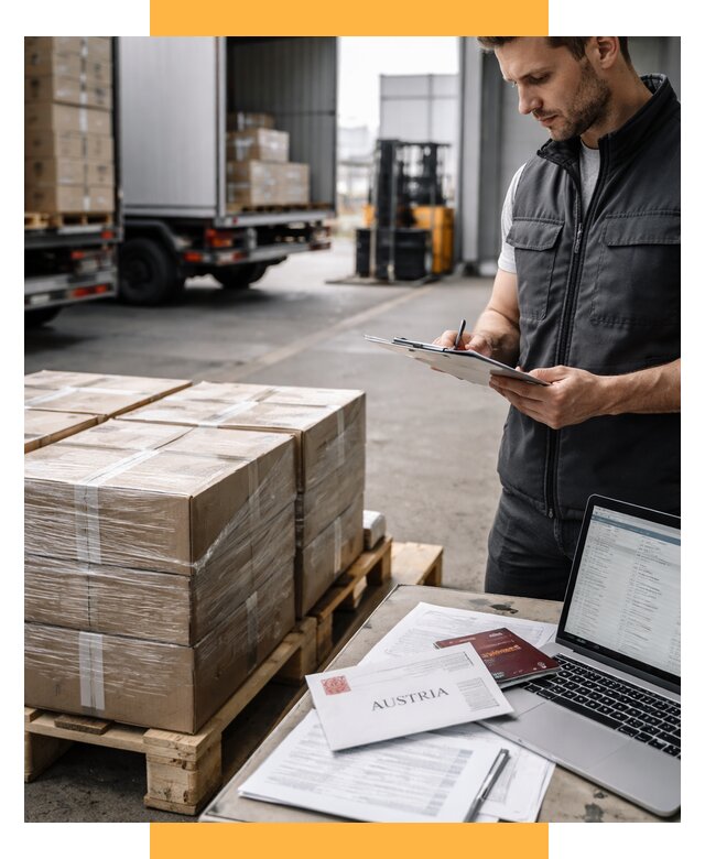 Доставка в Австрию от 67366 р. Логистика и экспорт СетСервис-Кнв