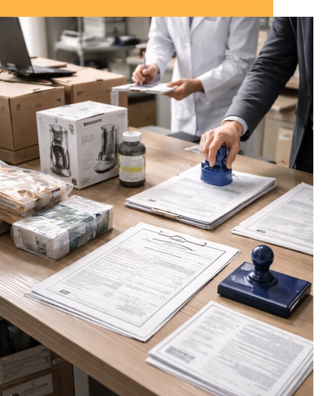 Сертификация импортных товаров от 12437 с таможенным сопровождением